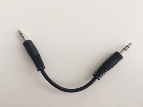 Audio Kabel Klinke 3,5mm auf Klinke 3,5mm Stereo Stecker schwarz 10 cm