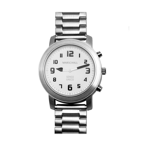 Sprechende Armbanduhr Senso Unico Delux Edelstahlgehäuse Metallzugband, Marschall - Gleichcom AG - - Onlineshop besser hören. besser sehen. besser leben. - Hünenberg