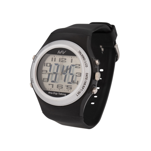 Sprechende Armbanduhr Analog & Digital schwarz silber Marschall - Gleichcom AG - - Onlineshop besser hören. besser sehen. besser leben. - Hünenberg