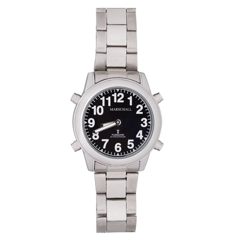 Montre-bracelet parlante radiocommandé pour dames avec bracelet articulé Black Marschall