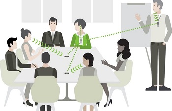Phonak Roger NeckLoop ist ein speziell für Hörgeräte entwickeltes Mikrofon, das in geschlossenen Räumen und im Freien eingesetzt werden kann – Bei der Arbeit oder bei Vorträgen